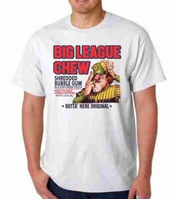 BIG LEAGUE CHEW T-SHIRT TEE- GUM BASEBALL BEAUTIFUL