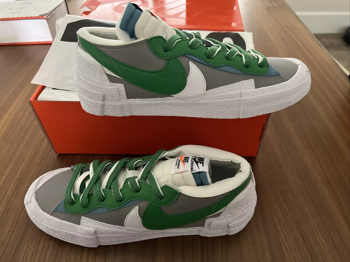 NIKE BLAZER LOW / SACAI medium grey/classic green size men's 9