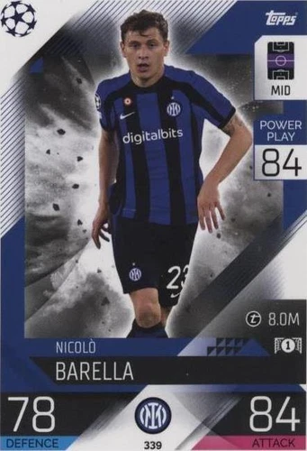 2022-23 Topps Match Attax Uefa Club Competitions Nicolo Barella #339