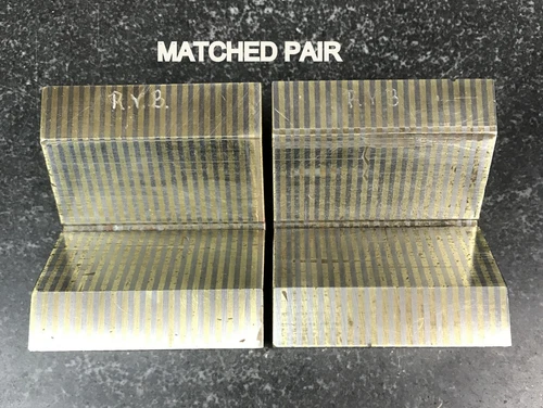 ANTON MAGNETIC V-BLOCKS MATCHED PAIR SURFACE GRINDING 45 DEGREE ANGLE FIXTURE
