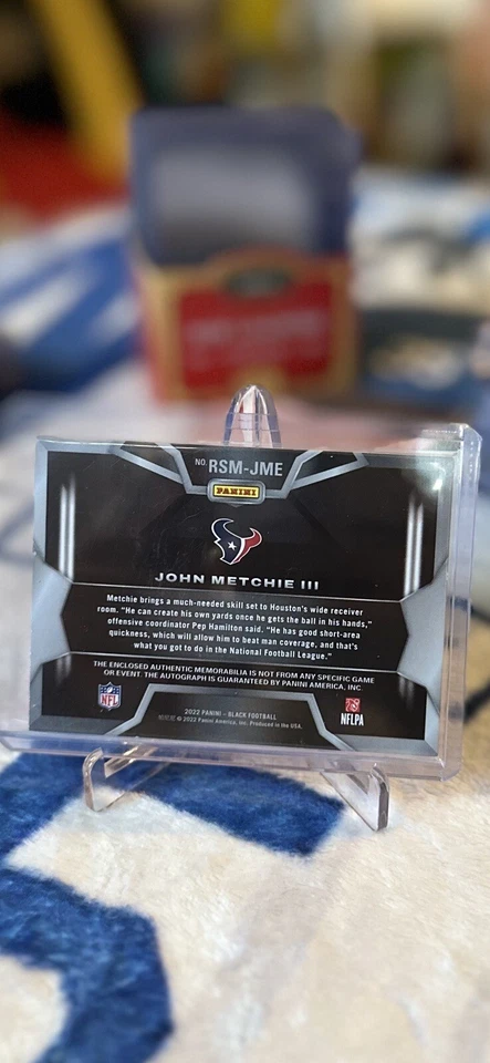 John Metchie III 2022 Panini Black Swatch RPA /99 RSM-JME  - Image 2 of 2
