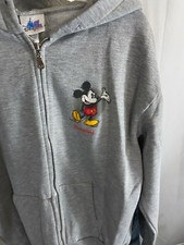 Disneyland Mickey Mouse Full Zippered Hoody HOODY SWEATER USA Large L