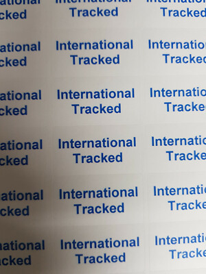 500 International Tracked kleine Etiketten selbstklebend bedruckt Post Aufkleber