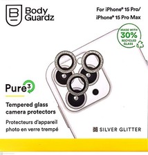 BodyGuardz Pure3Tempered GlassCameraProtector For iPhone 15Pro/15Pro Max-Glitte
