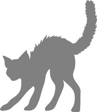 DIY Art Project Paint Reusable Stencil Silhouette - Halloween Black Cat