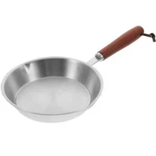 Stainless Steel Small Frying Pan Omelette Pan Open Skillet with Helper Handle.
