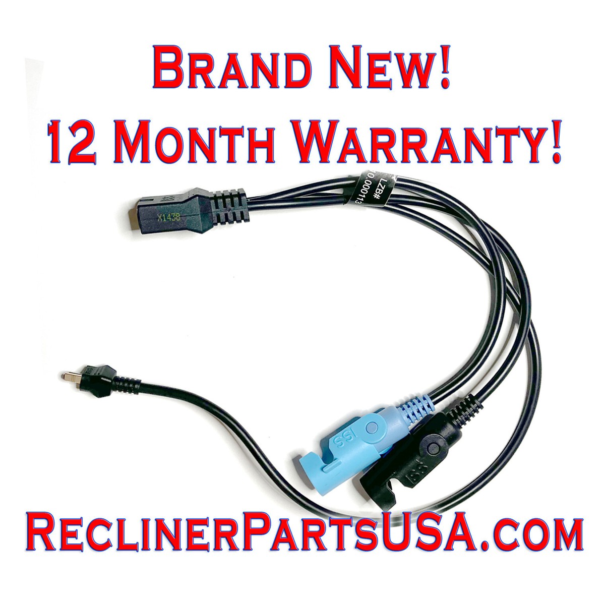 OEM NEW! La-Z-Boy 10.000113 Blue Cable Remote Cord Wire Harness
