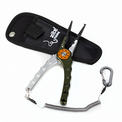 Multizange Angelzange Klemmhülsenzange Sprengringzange mit Tasche Zite Fishing