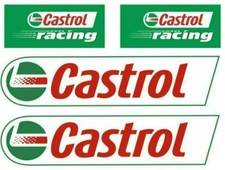 Castrol Oils Honda Racing Sponsor Motorcycle Car 4 Decals Laminated Sticker Set