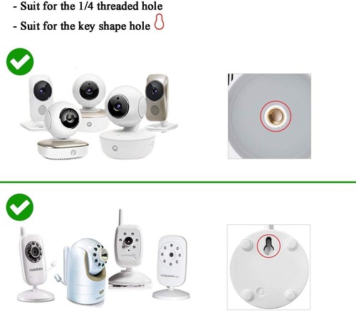 AdjustablBaby Monitor Mount for Motorola,Arlo,Infant Optics DXR-8,VAVA,Babysense - Picture 4 of 7