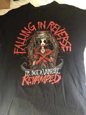 Falling In Reverse  I m Not A Vampire  Revamped Shirt, Size Med, No Defects 