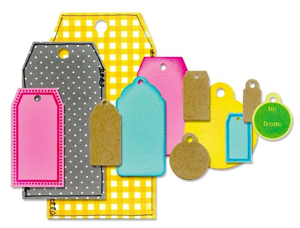 Sizzix Framelits Tags 9pk & stamps #659650 Retail $34.99 by Stephanie Barnard - Image 4 of 4