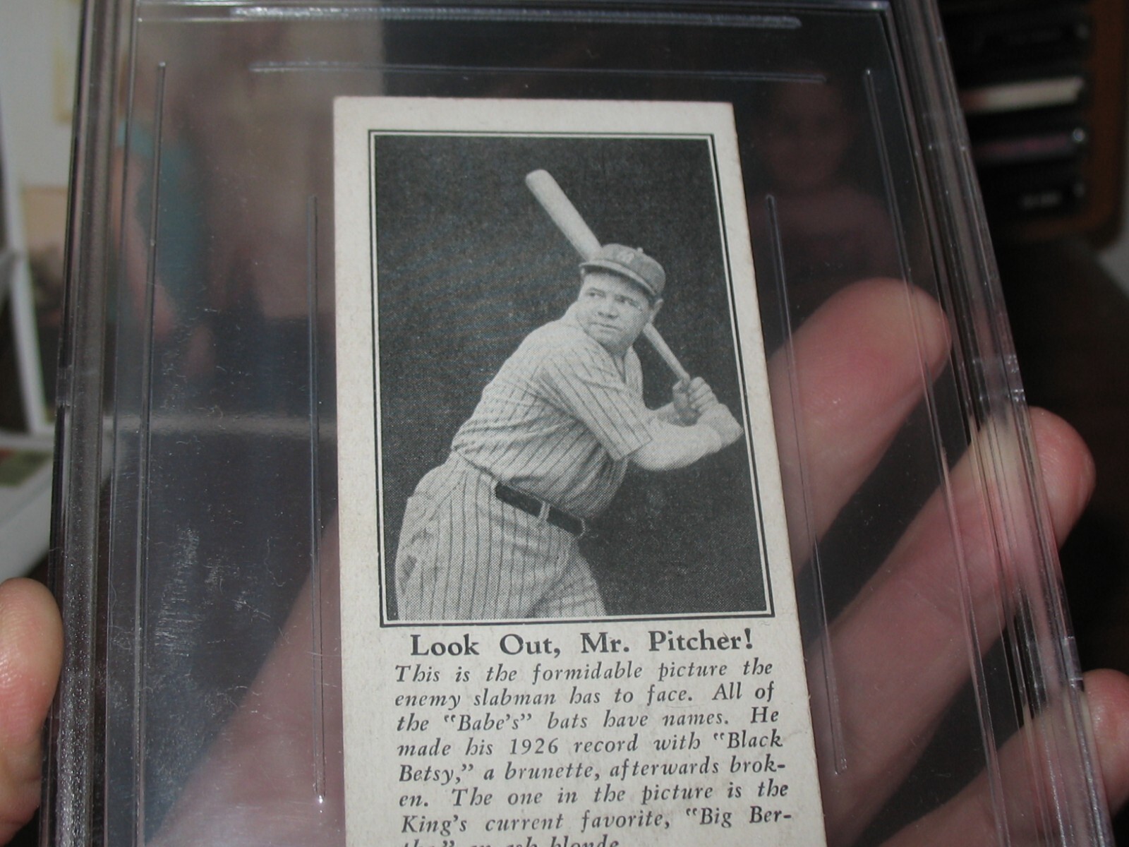 1928 Fro Joy Babe Ruth #2 ~Look out Mr. Pitcher~ BVG Beckett Authentic Altered view 4
