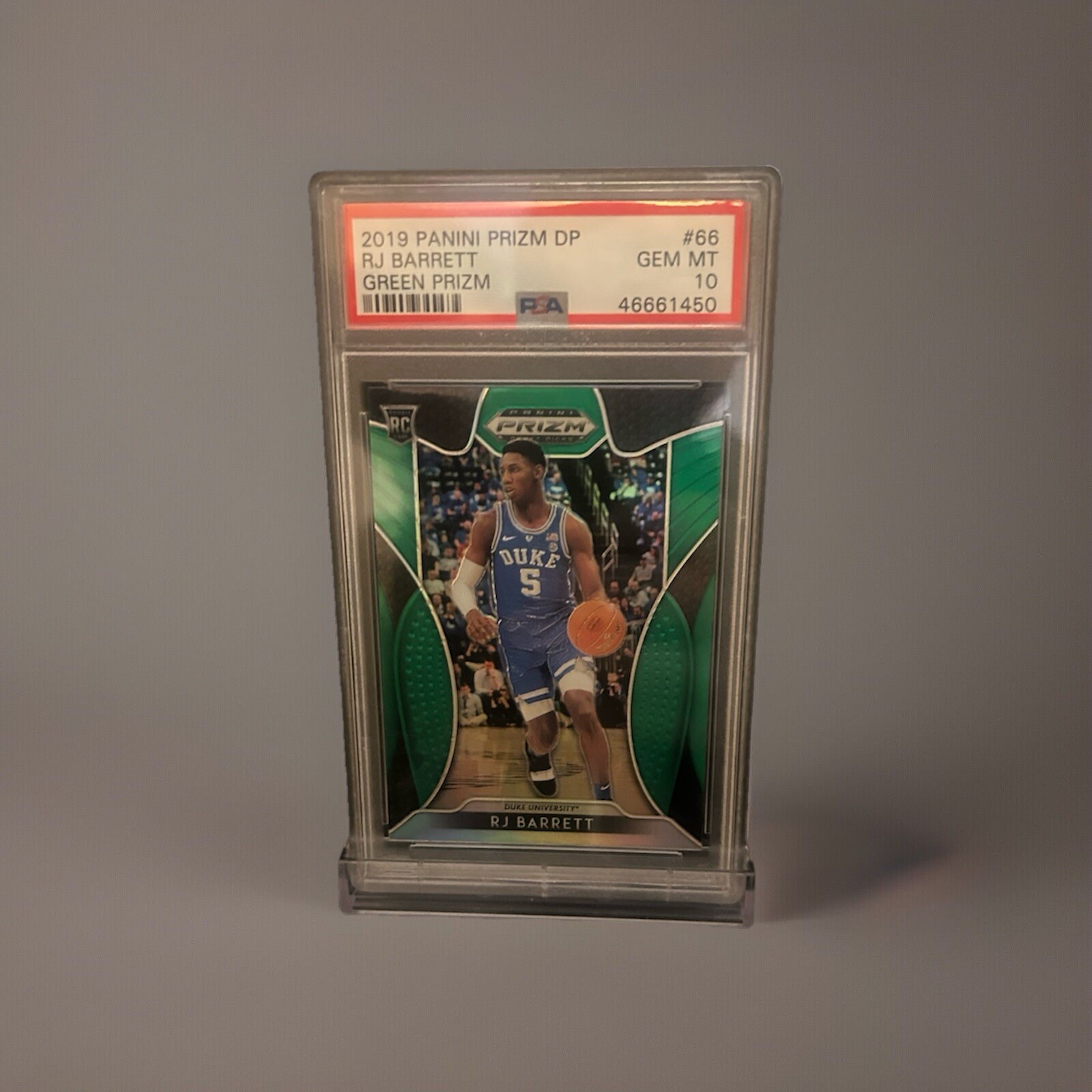 2019 Panini Prizm RJ Barrett Green Prizm Green Prizm RC PSA 10