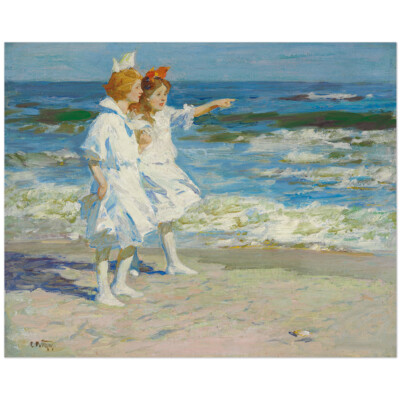 Edward Henry Potthast, Mädchen am Strand 11003001592