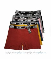 Youmita Women Soft Stretch Cotton High Rise Sport Boxer Brief Shorts Boyshort