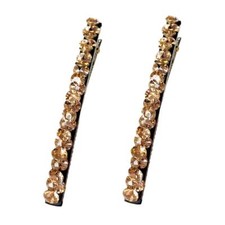 2Pcs Shiny Rhinestone Diamond Hair Barrette Clip Pin Accessories for Women Girls