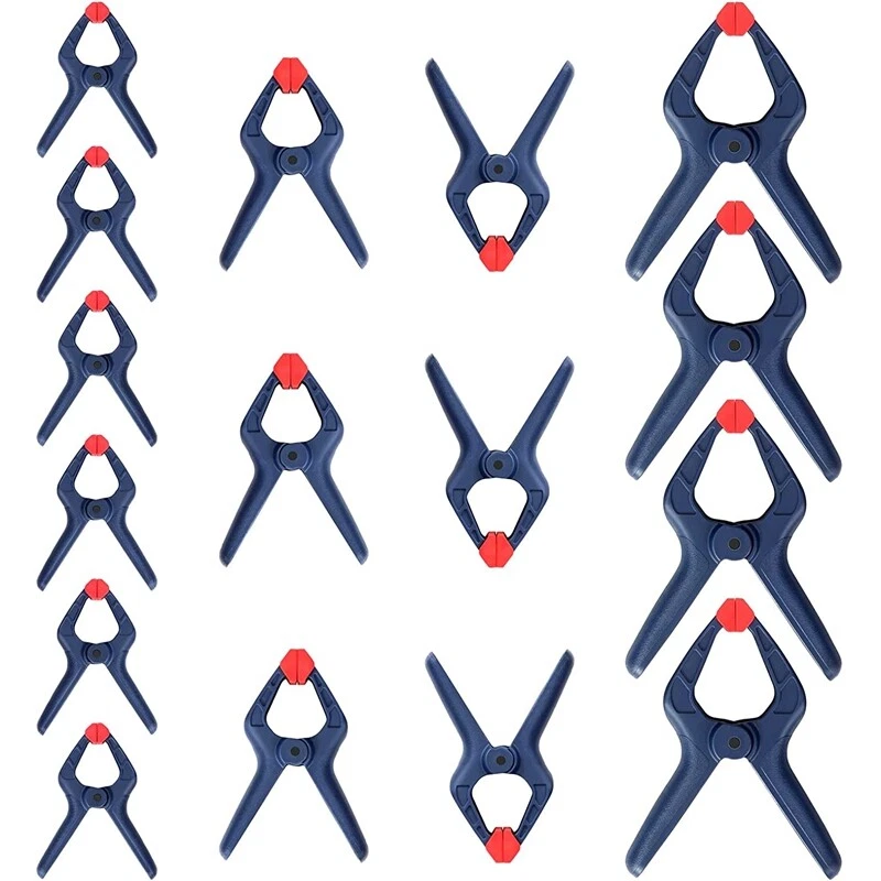 WORKPRO 16PIECE 6-1/2" 4-1/2" 3-3/8" Spring Clamp Set Nylon Spring Clamp Set NEW - Image 2 of 4