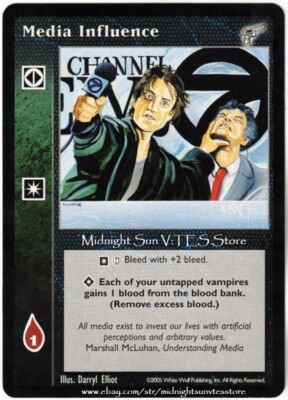Media Influence Kindred Most Wanted V:TES VTES Vampire CCG