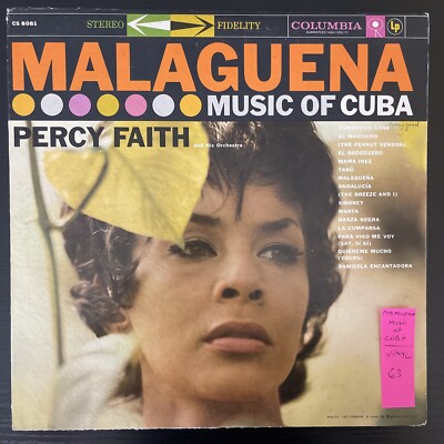 Percy Faith - Malaguena Music of Cuba - Columbia CS8081 Very Good Condition