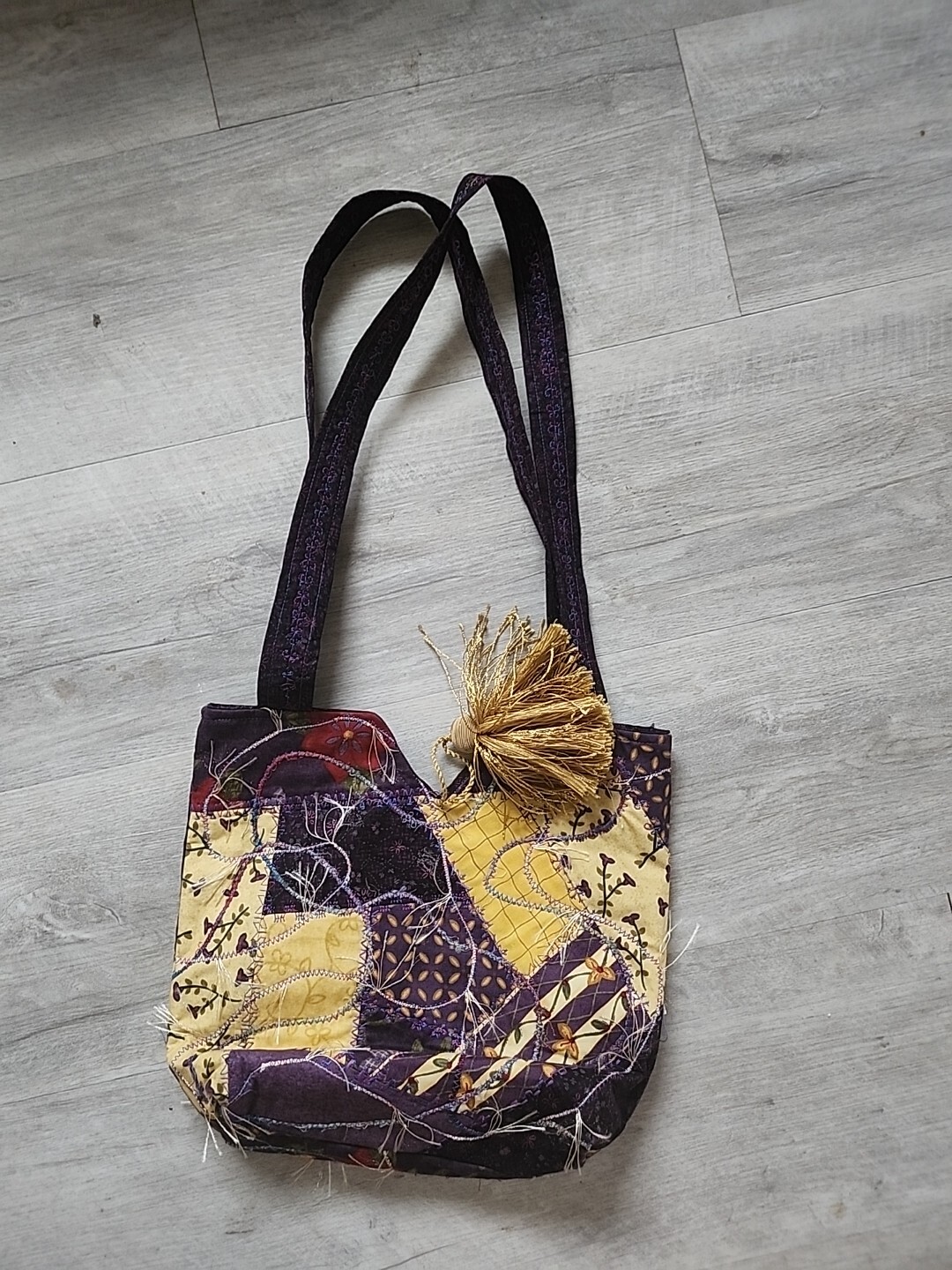 Handmad Bag/Purse Patchwork Embroidered Retro Hip… - image 1