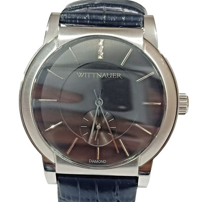 SS7210-1 WITTNAUER DIAMOND BLACK DIAL LEATHER WATCH ''Prototype Sample''  JM-87