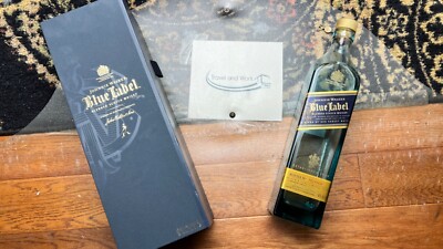 Johnnie Walker Blue Label Scotch Whiskey Empty Bottle+ Box 750ml Free Ship!