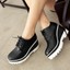 thumbnail 12 - British Womens Chunky Heel Oxfords Wedge Heel Riding Boots Slip Resistant Shoes