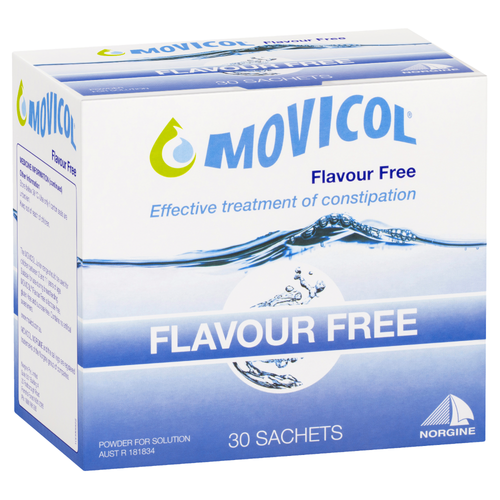 MOVICOL Constipation Relief Powder 30 Sachets Flavour Free Macrogol