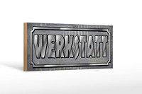 Holzschild Hinweis 27X10 Cm Werkstatt Geschenk Holz Deko Schild Wooden Sign