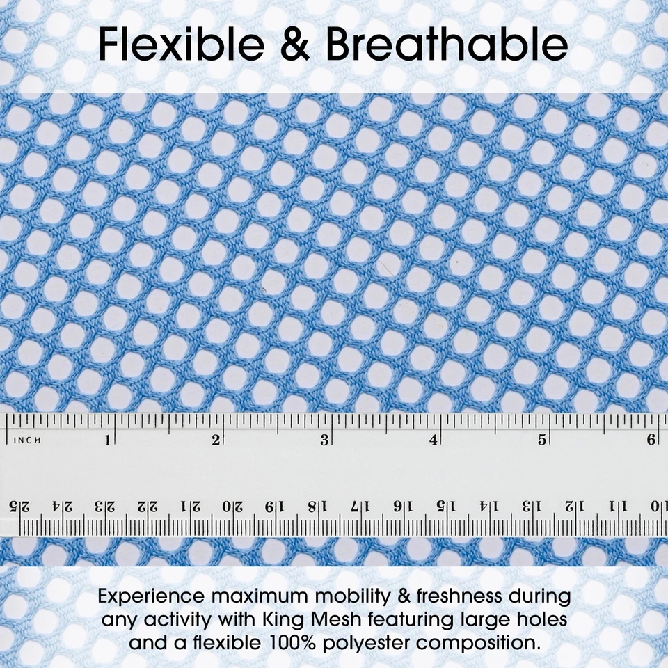 Tela Jersey Uniforme Atlético Columbia Azul King Malla - 60" Ancho - Agujeros Grandes Foto 3 de 4