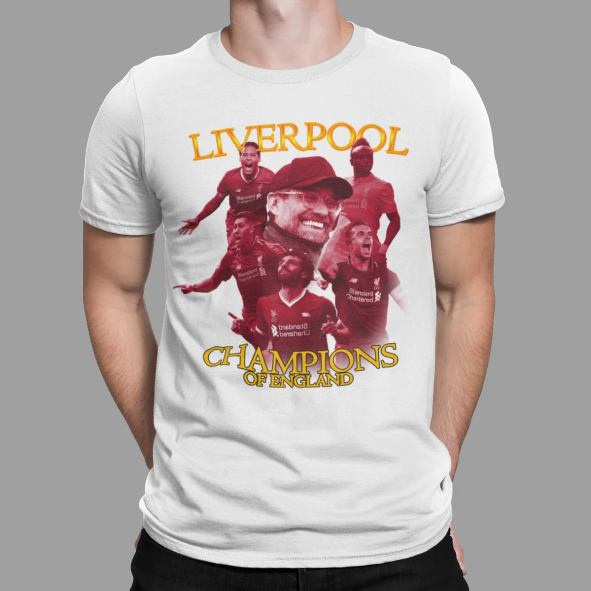 Liverpool T Shirt Champions of England KLOPP 2020 Times League 19 Stars Tee