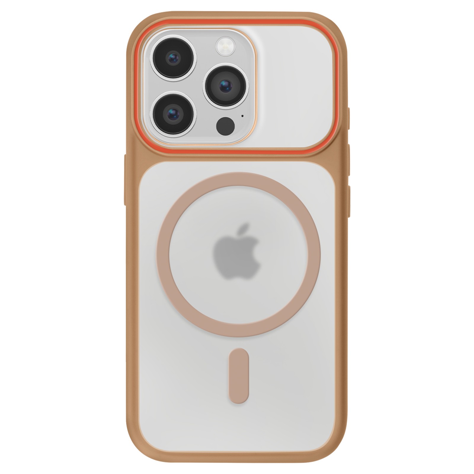 Coque iPhone 14 Pro Avizar marron bi-matière anti-rayure et choc