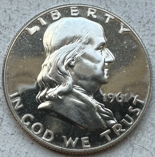1961 Proof Franklin Half Dollar 90% Silver-INV#8333