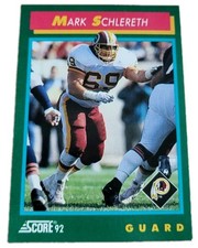 1992 Score #325 Mark Schlereth Washington Redskins Commanders Football Card (O3