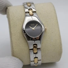 ESQ Movado Tonneau Two-Tone Steel Black Dial Quartz Ladies Watch 07100710