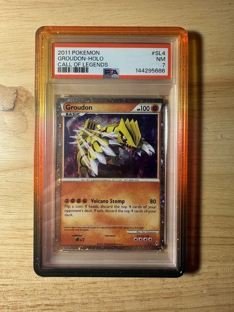 Pokemon Groudon Shiny Holo Rare SL4 Call of Legends PSA 7 English New Cert