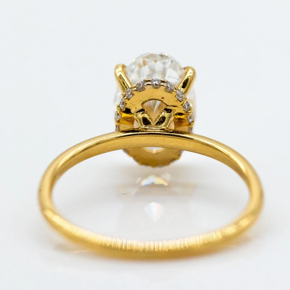 Ring 750/18K Gelbgold Synthetisch Hergestellter Diamant ca. 2.08ct D/VVS2 Gr. 50 - Bild 2 von 2