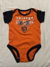Chicago Bears NFL Baby Orange Navy Sleeve Bodysuit 12months