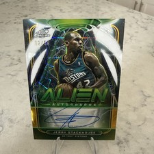 2025-26 Cosmic Jerry Stackhouse Alien On Card Auto Gold Refractor /50 1:1,143