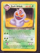 Dunkles Arbok 19/82 Non Holo Rare Team Rocket Vintage WOTC Pokemon Karte