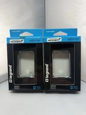 2 PACK - Legrand adorne Graphite One-Gang-Plus Screwless Wall Plate AWP1G3GR4