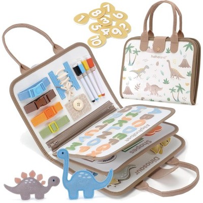 Dinosaurier Busy Board, Montessori Spielzeug, Reise, Lernspielzeug, ab 3 Jahre