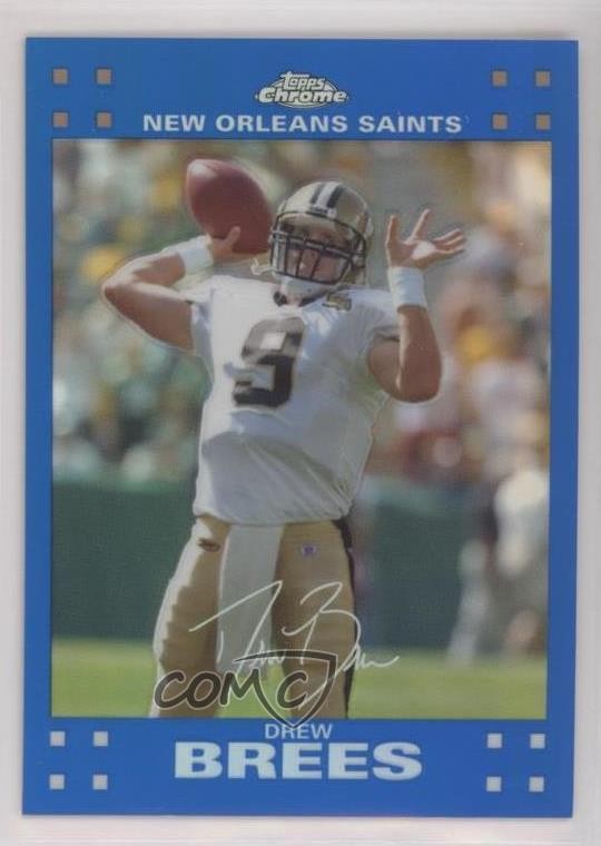2007 Topps Chrome Blue Refractor Drew Brees #TC116 04gq