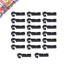20 Pack Headlamp Clips Attachment Head Light Clamps Black Hard Safety Cap Hook