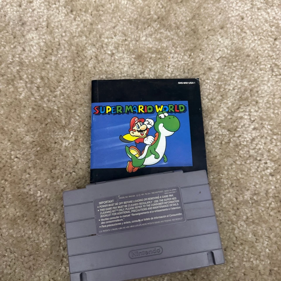 Super Mario World (SNES, 1991) Super Ninendo with instructions 45496830014 - Image 2 of 4