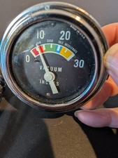 Vintage Stewart Warner Motor Minder Vacuum Gauge Fuel Economy Hot Rod Rat Rod