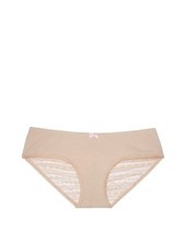 Victoria's Secret Ruched Lace Back Hiphugger Panty Beige