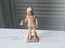 Vintage Marx Sitting Bull Toy Soldier Famous Americans Hard Plastic Not Broken
