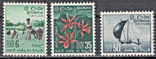 CEYLON:1952,1954 SC#314,321,324 MNH AP4237